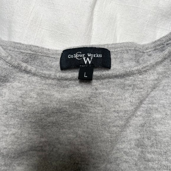 Colour Works Grey Pullover Sweater with braided detailing- LARGE - Picture 4 of 4